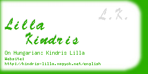 lilla kindris business card